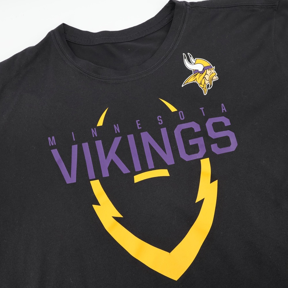 Nike Minnesota Vikings Performance T-Shirt Black Dri-FIT Graphic Mens Medium